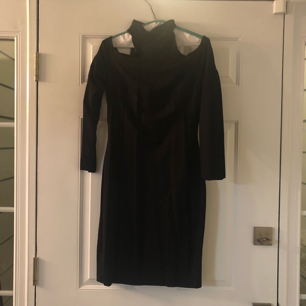Ralph Lauren Black Peek-a-Boo Shoulder Cocktail Dress
